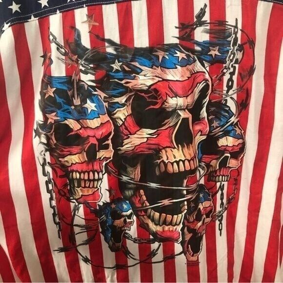 Shore Trendz NWT Men's Cut Off Sleeveless Frayed Biker Button Down Muscle Shirt - Picture 9 of 10